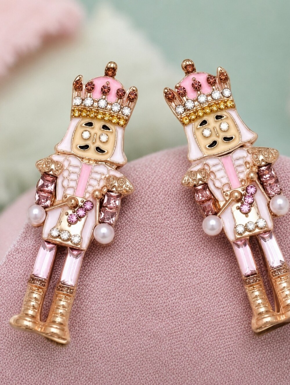 BETSEY JOHNSON NUTCRACKER HOLIDAY EARRINGS
